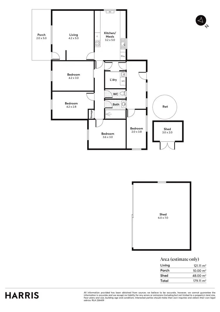 Floorplan of Homely house listing, 1 McKenzie Avenue, Warooka SA 5577