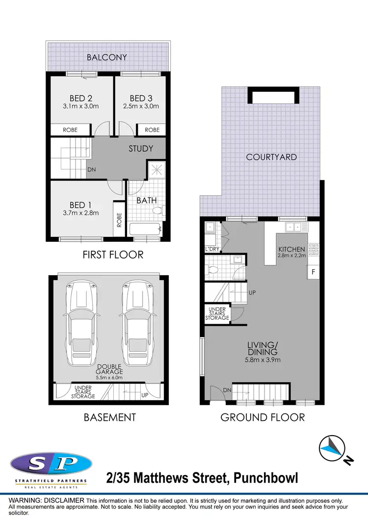 Floorplan of Homely townhouse listing, 2/35 Matthews Street, Punchbowl NSW 2196