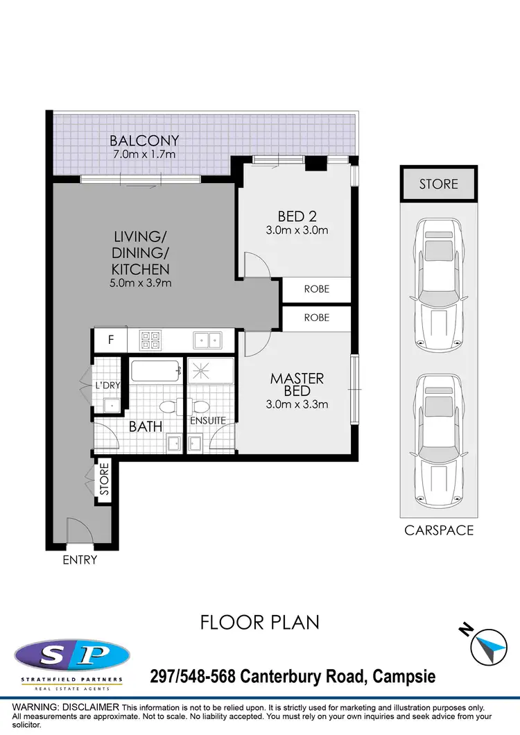 Floorplan of Homely apartment listing, 297/548-568 Canterbury Road, Campsie NSW 2194