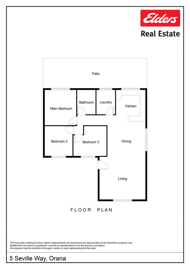 Floorplan of Homely house listing, 5 Seville Way, Orana WA 6330