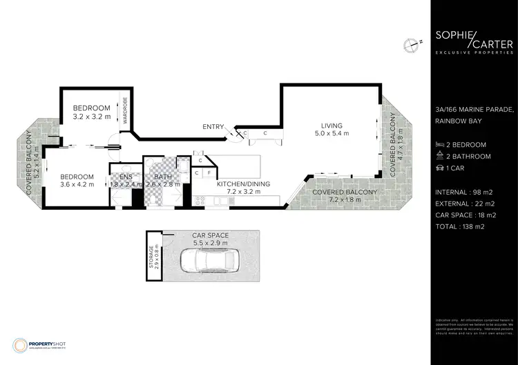 Floorplan of Homely unit listing, 3A/166 Marine Parade, Rainbow Bay QLD 4225