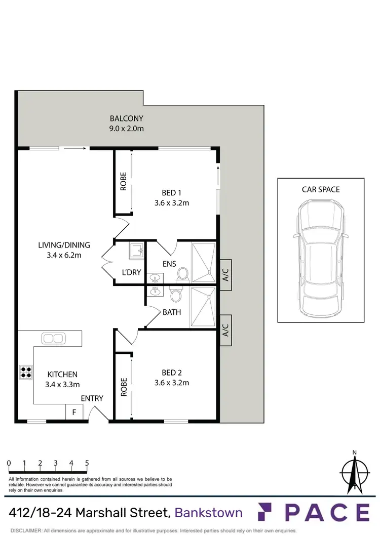 Floorplan of Homely apartment listing, 412/18-24 Marshall Street, Bankstown NSW 2200