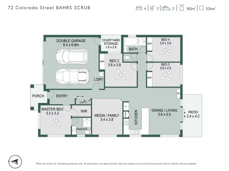 Floorplan of Homely house listing, 72 Colorado Street, Bahrs Scrub QLD 4207