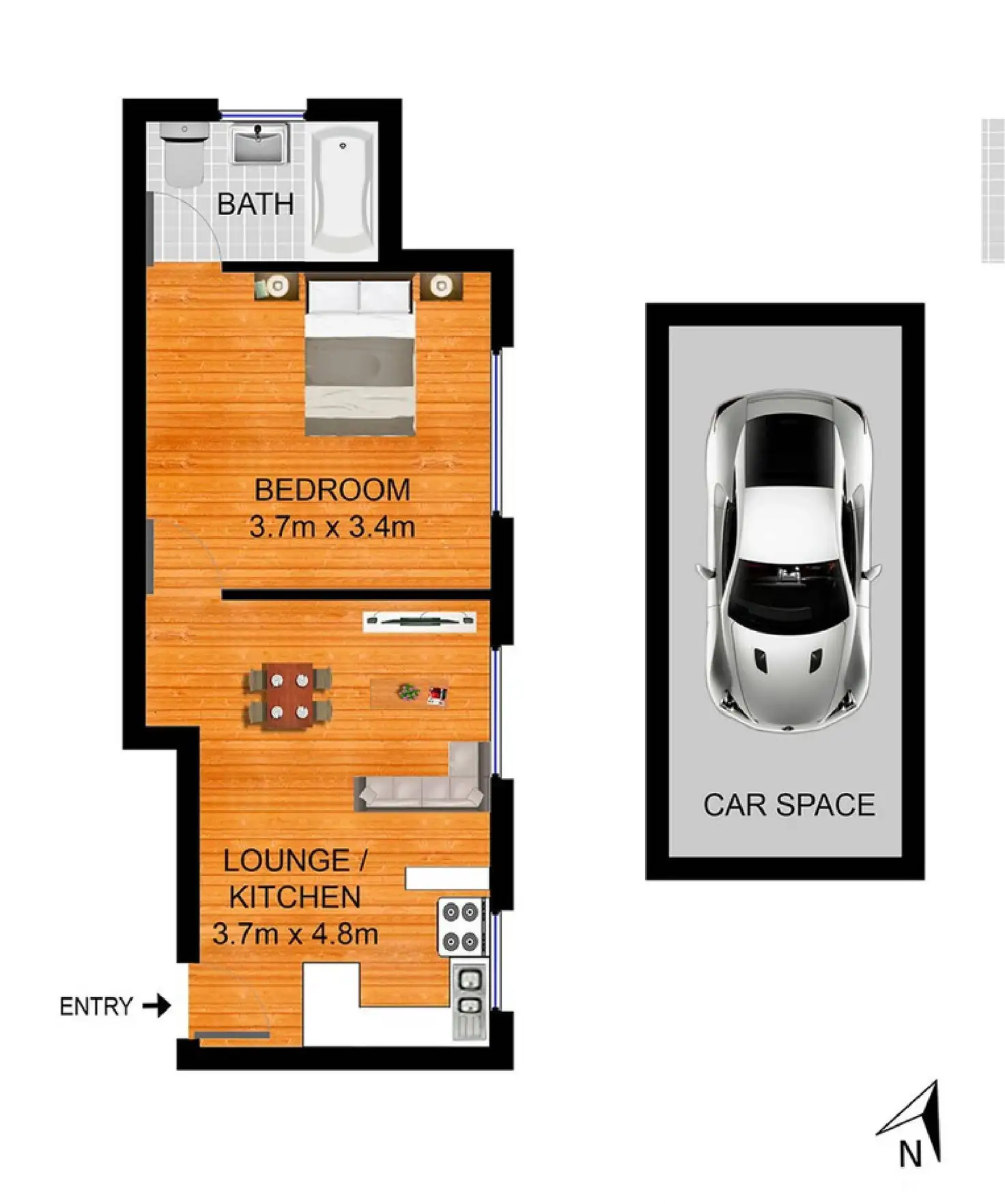 Floorplan of Homely apartment listing, 16/12 Cecil Street, Ashfield NSW 2131