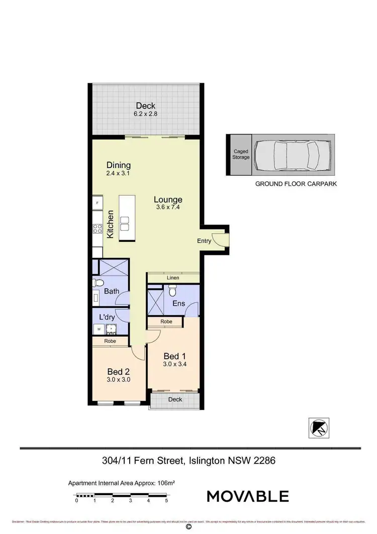 Floorplan of Homely apartment listing, 304/11 Fern Street, Islington NSW 2296