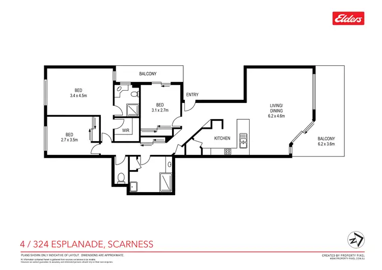 Floorplan of Homely unit listing, 4/324 Esplanade, Scarness QLD 4655
