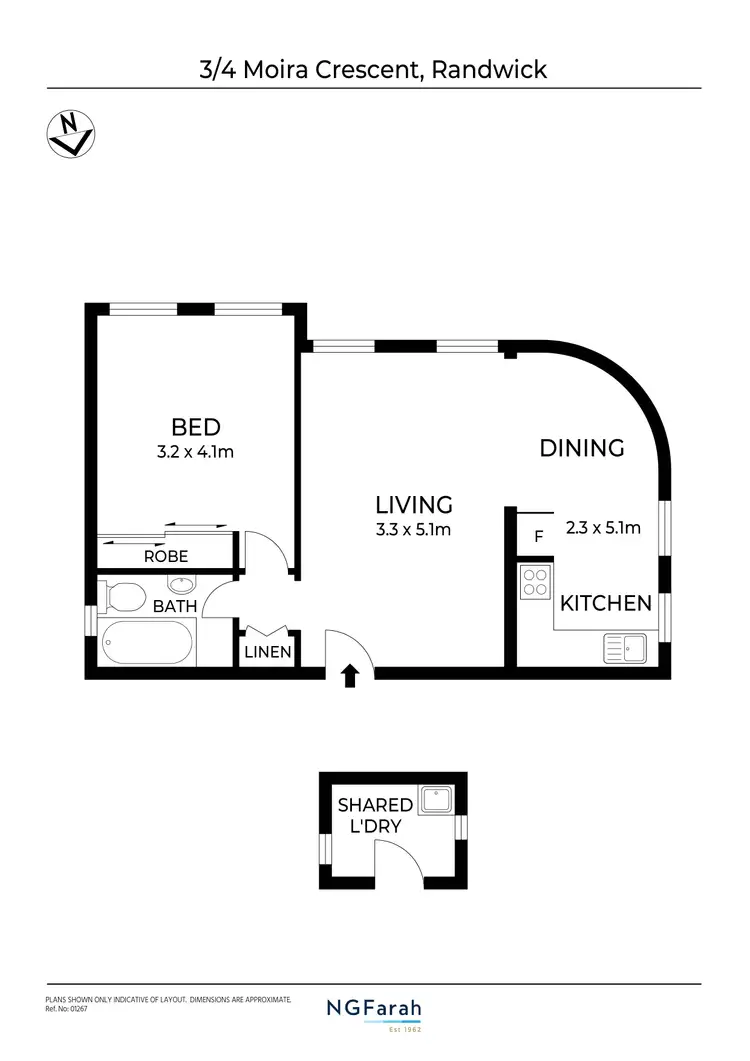 Floorplan of Homely apartment listing, 3/4-6 Moira Crescent, Randwick NSW 2031