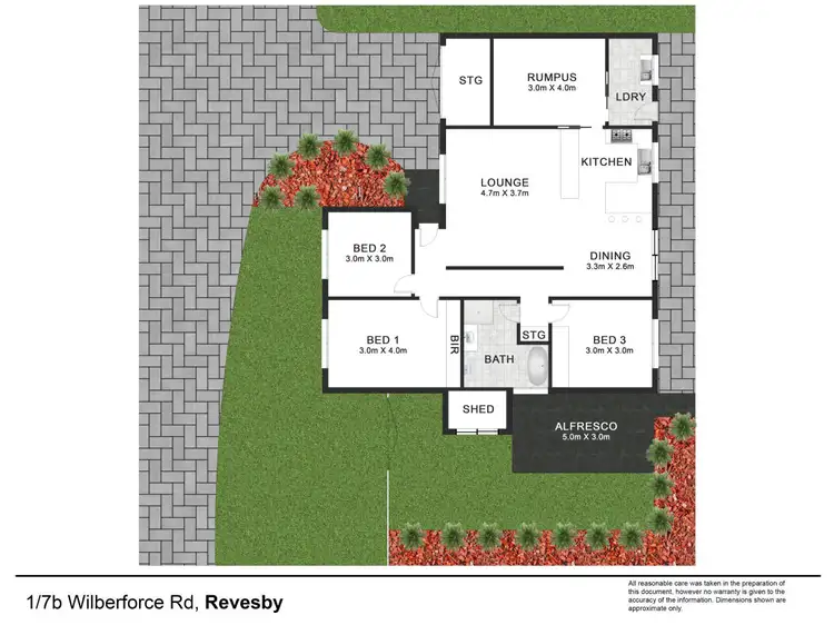 Floorplan of Homely villa listing, 1/7B Wilberforce Road, Revesby NSW 2212