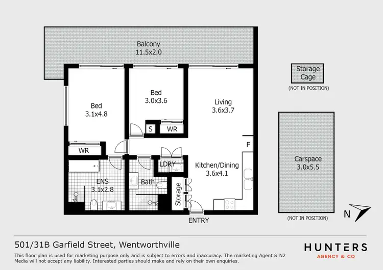 Floorplan of Homely apartment listing, 501/31B Garfield Street, Wentworthville NSW 2145