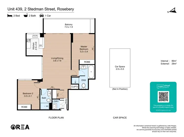 Floorplan of Homely apartment listing, 439/2 Stedman Street, Rosebery NSW 2018