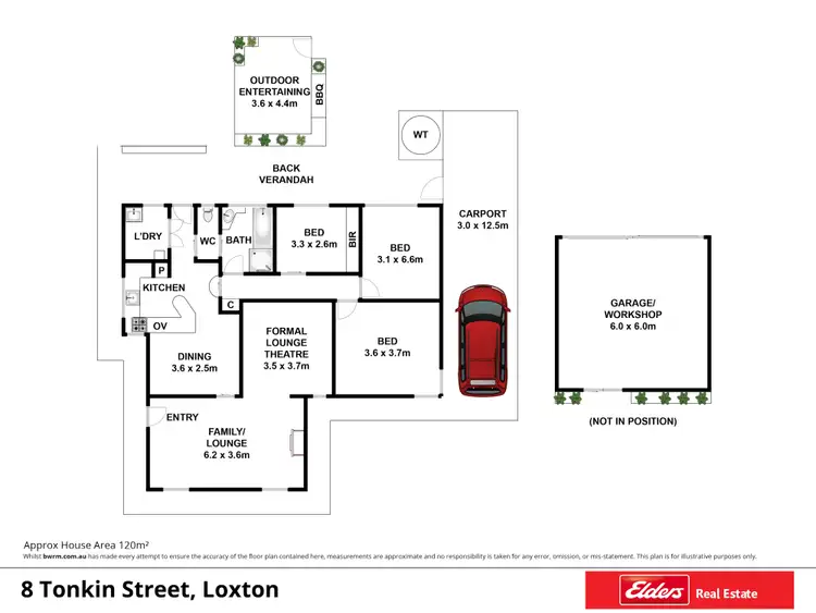 Floorplan of Homely house listing, 8 Tonkin Street, Loxton SA 5333