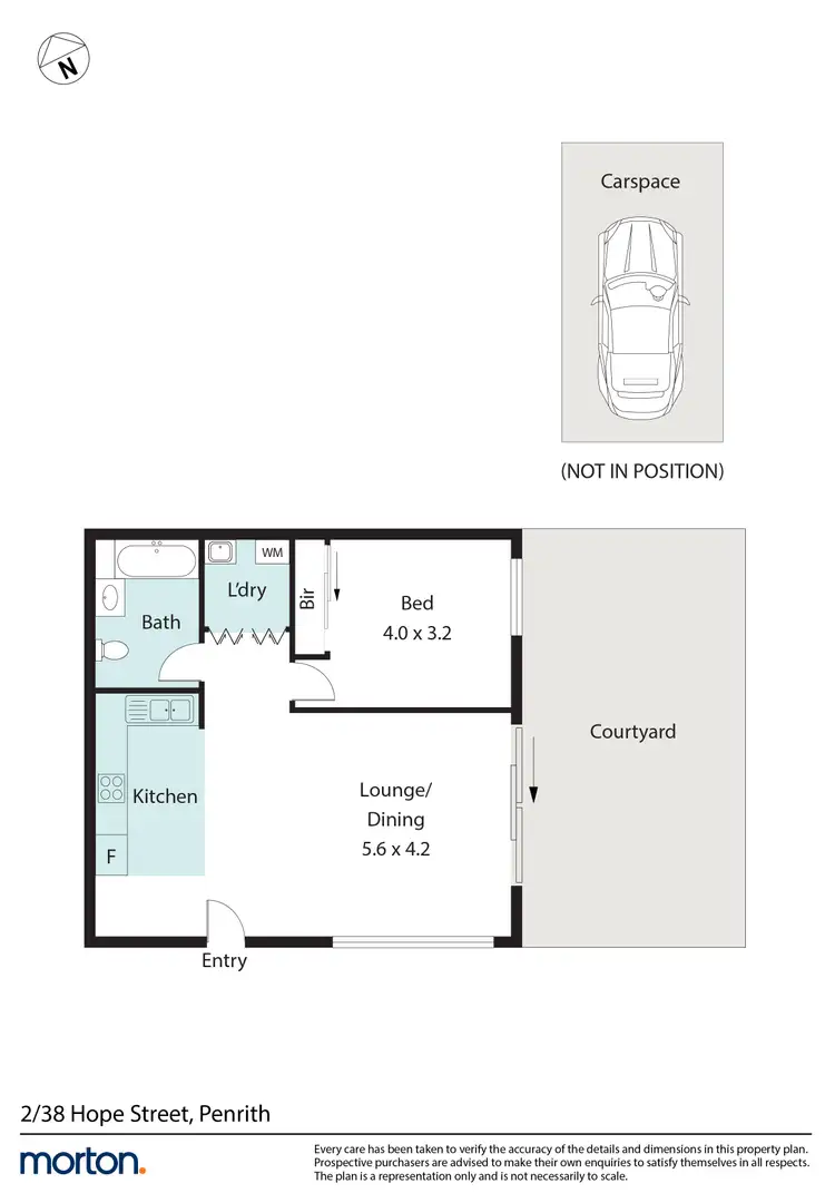 Floorplan of Homely apartment listing, 2/38-40 Hope Street, Penrith NSW 2750