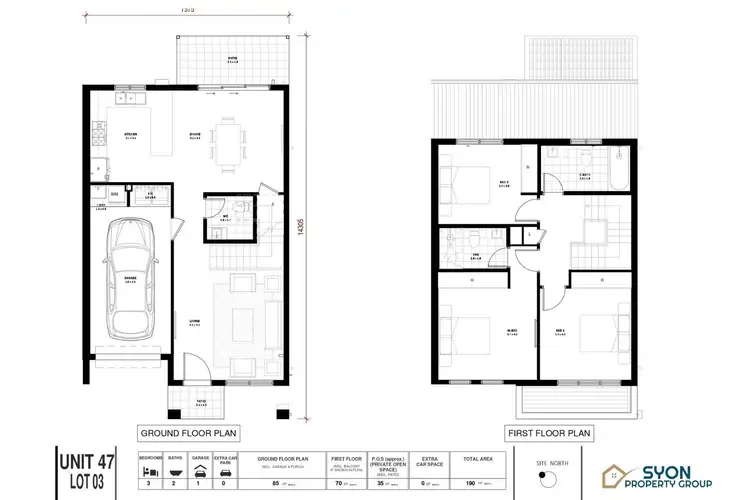Floorplan of Homely townhouse listing, 3 Hissey Glade, Tallawong NSW 2762