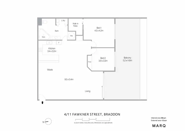 Floorplan of Homely apartment listing, 4/11 Fawkner Street, Braddon ACT 2612