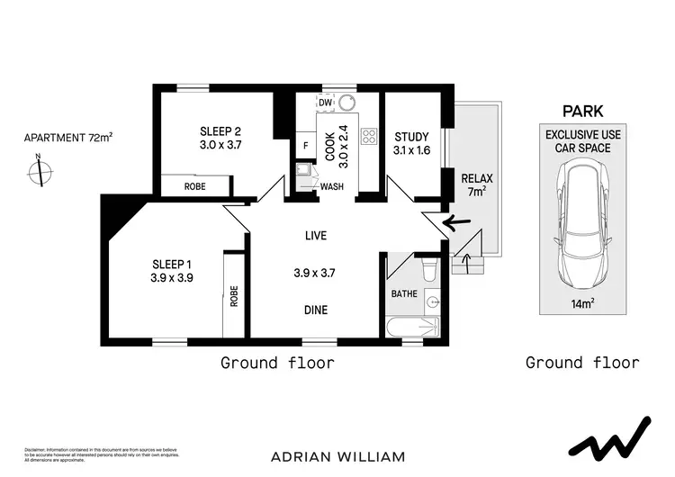 Floorplan of Homely apartment listing, 4/21 John Street, Petersham NSW 2049