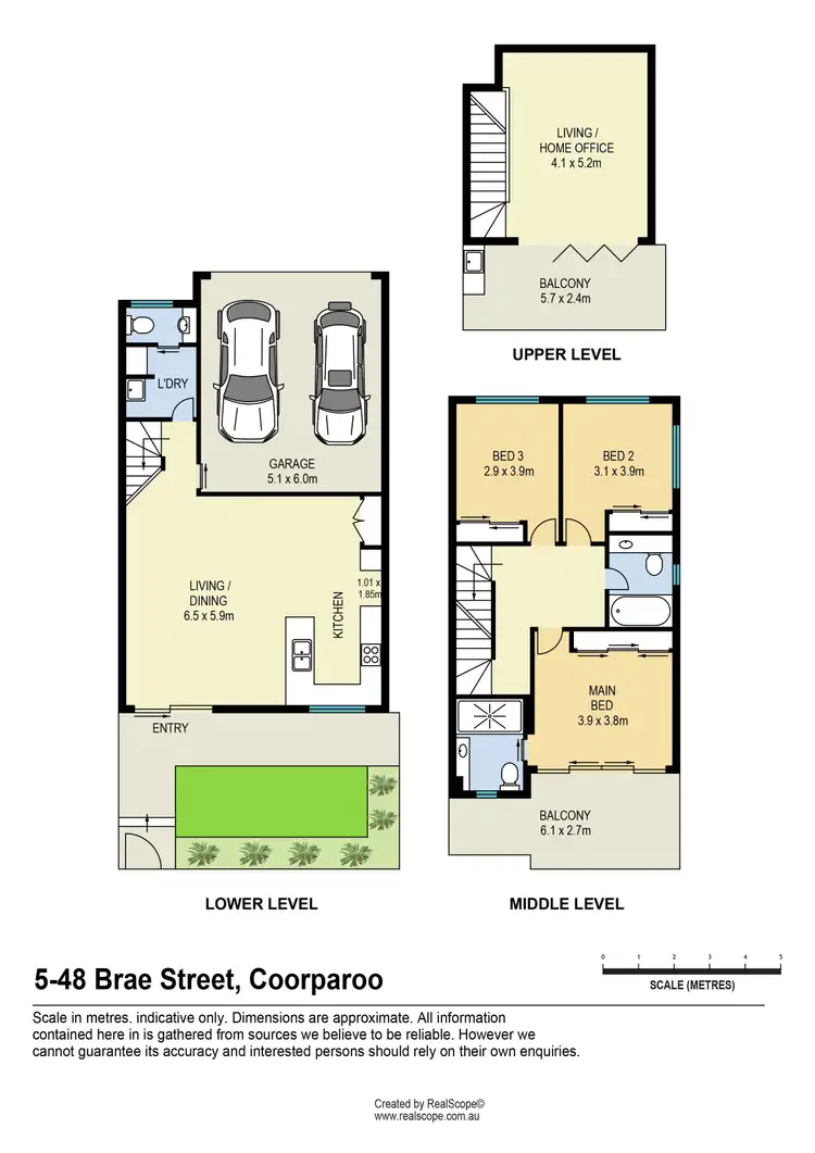 Floorplan of Homely townhouse listing, 5/48 Brae Street, Coorparoo QLD 4151
