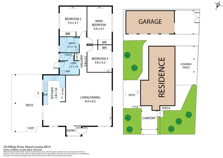 Floorplan of Homely house listing, 20 Hilltop Drive, Mount Louisa QLD 4814