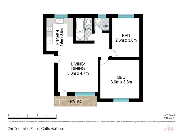 Floorplan of Homely unit listing, 2/6 Toormina Place, Coffs Harbour NSW 2450