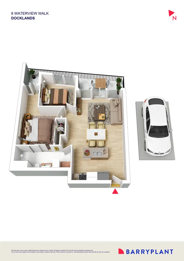 Floorplan of Homely apartment listing, 1304/8 Waterview Walk, Docklands VIC 3008