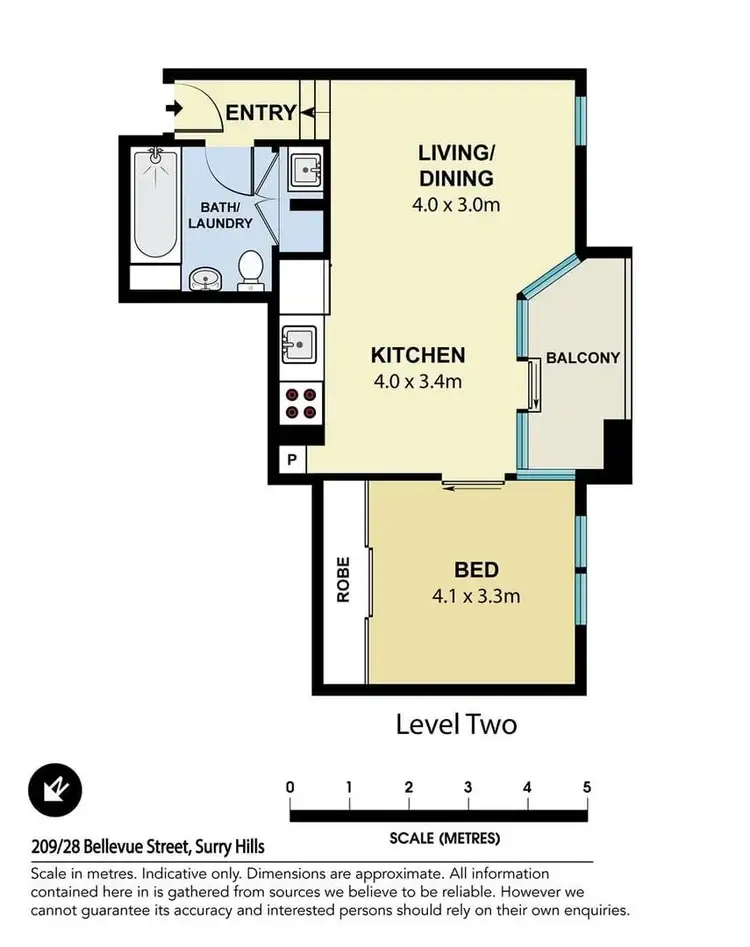 Floorplan of Homely apartment listing, 209/24-38 Bellevue Street, Surry Hills NSW 2010