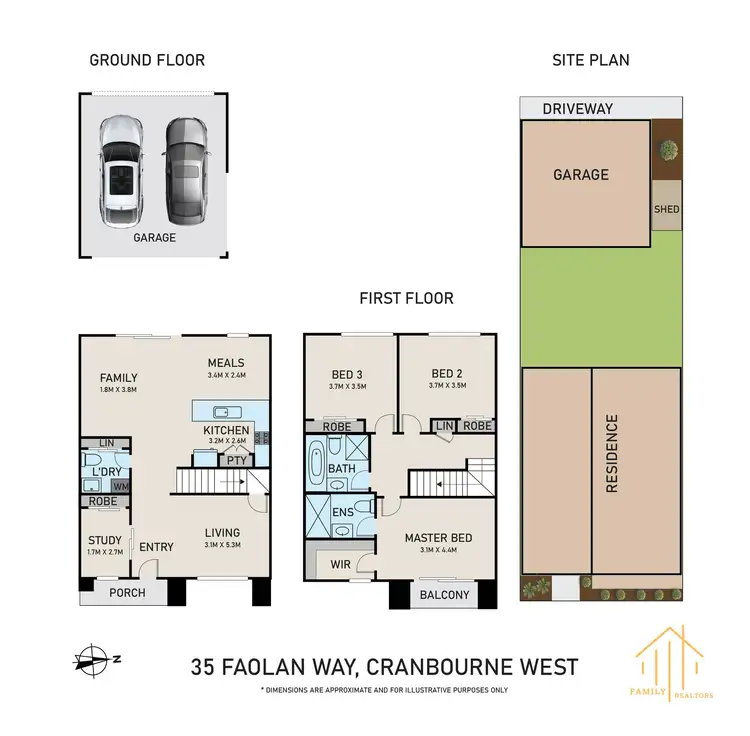 Floorplan of Homely townhouse listing, 35 Faolan Way, Cranbourne West VIC 3977