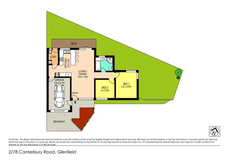 Floorplan of Homely villa listing, 2/78 Canterbury Road, Glenfield NSW 2167