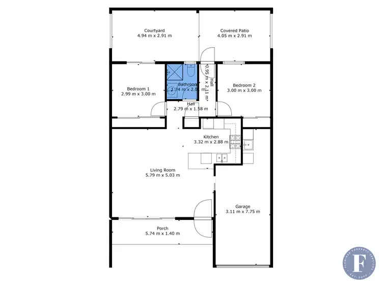 Floorplan of Homely unit listing, 2/157 William Street, Young NSW 2594