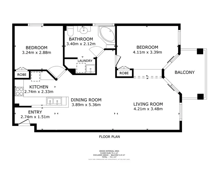 Floorplan of Homely apartment listing, 15/294-298 Sheridan Street, Cairns North QLD 4870