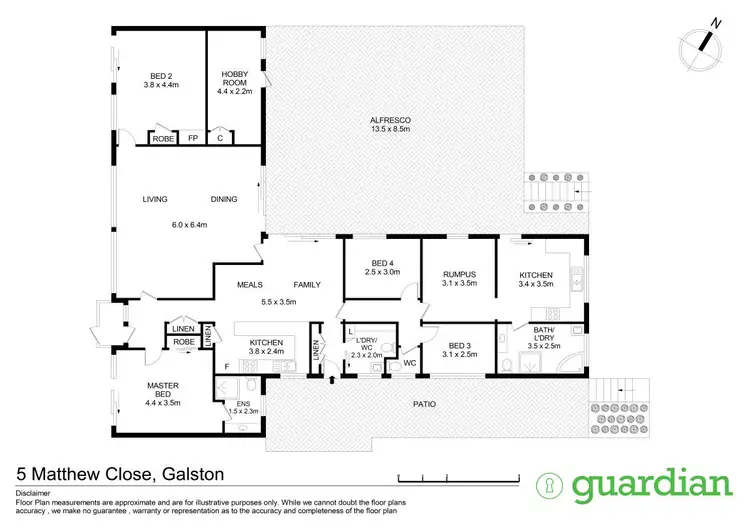 Floorplan of Homely rural property listing, 5 Matthew Close, Galston NSW 2159
