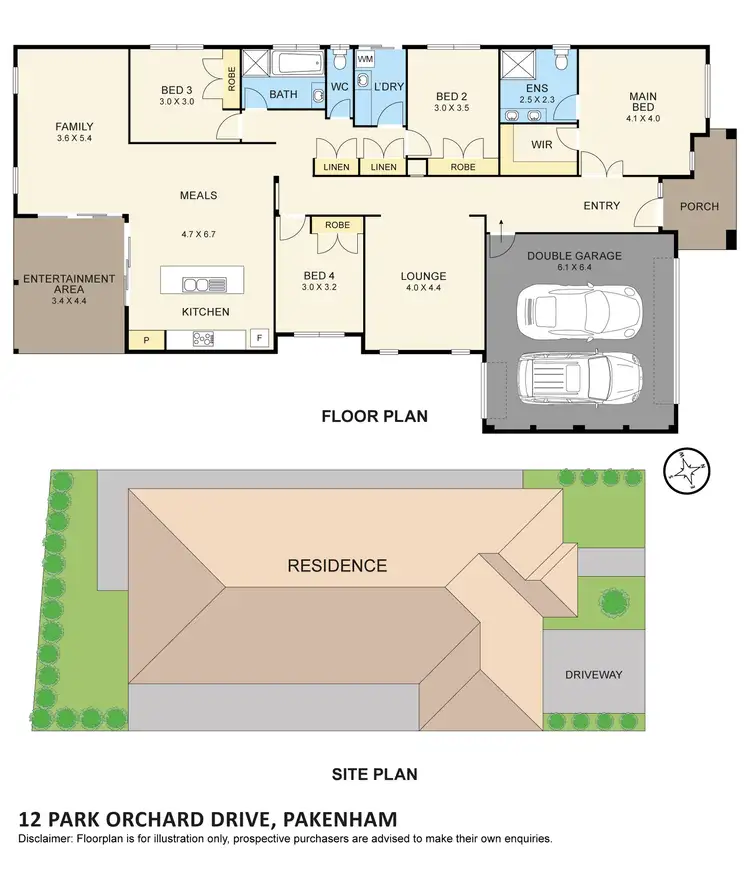 Floorplan of Homely house listing, 12 Park Orchard Drive, Pakenham VIC 3810