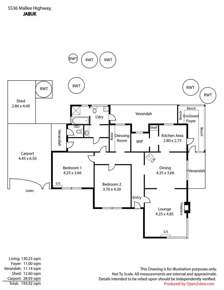 Floorplan of Homely house listing, 5536 Mallee Highway, Jabuk SA 5301