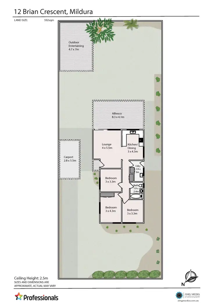 Floorplan of Homely house listing, 12 Brian Crescent, Mildura VIC 3500
