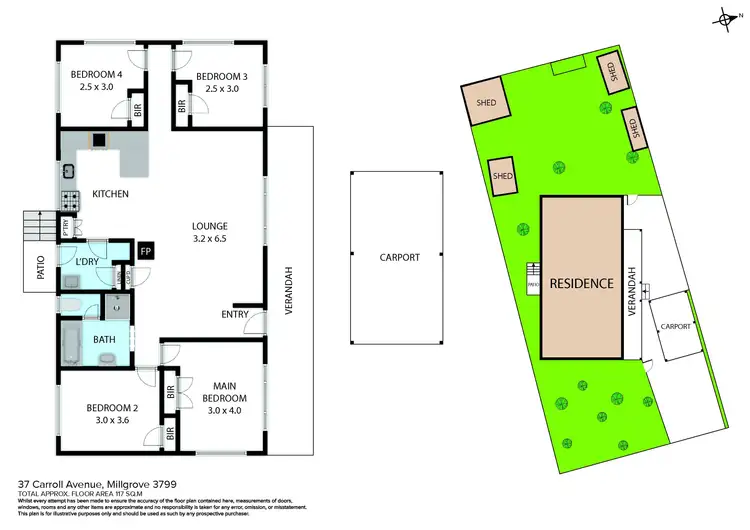 Floorplan of Homely house listing, 37 Carroll Avenue, Millgrove VIC 3799