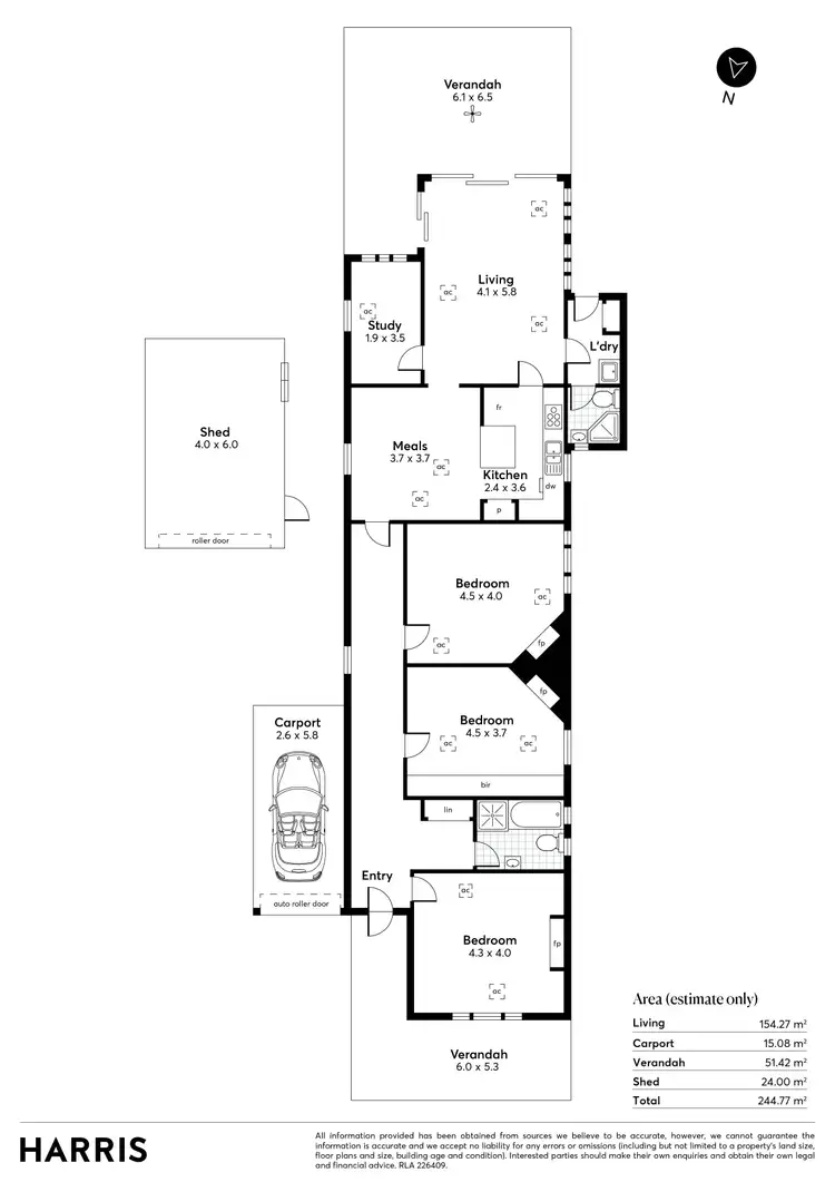 Floorplan of Homely house listing, 58 Kyre Avenue, Kingswood SA 5062