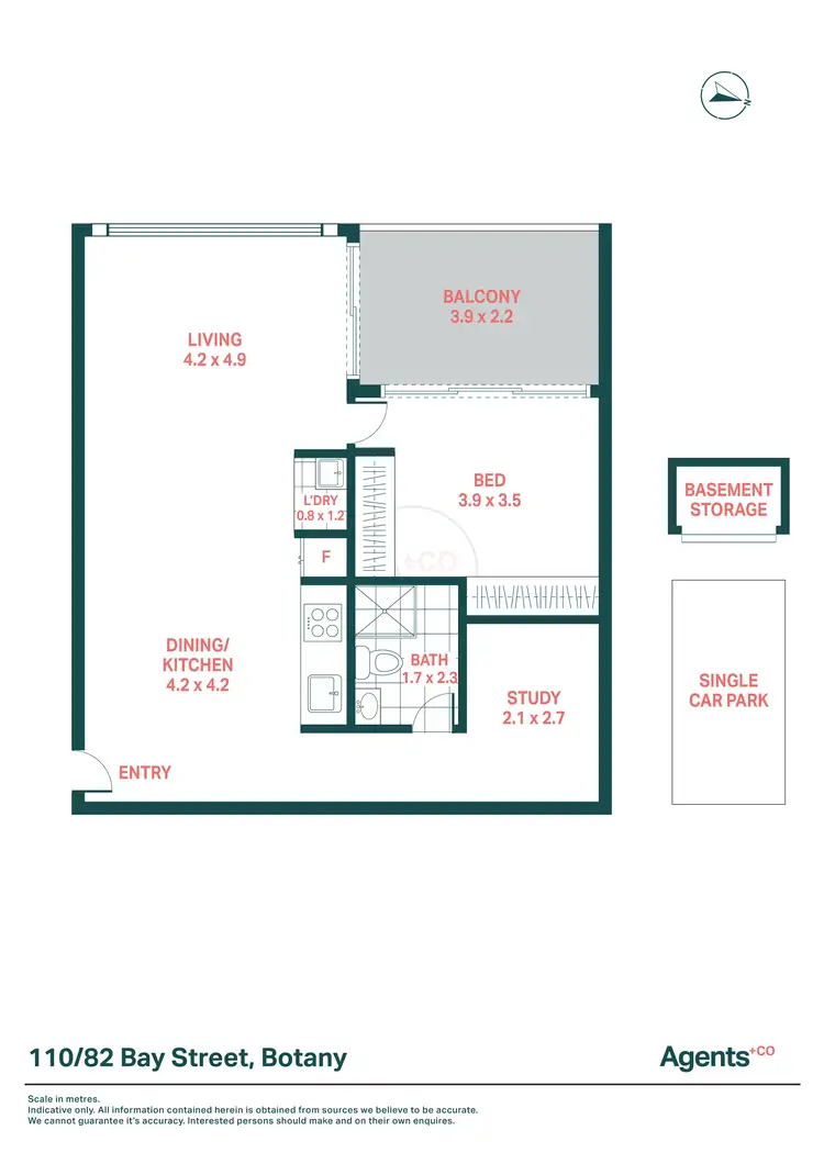Floorplan of Homely apartment listing, 110/82 Bay Street, Botany NSW 2019