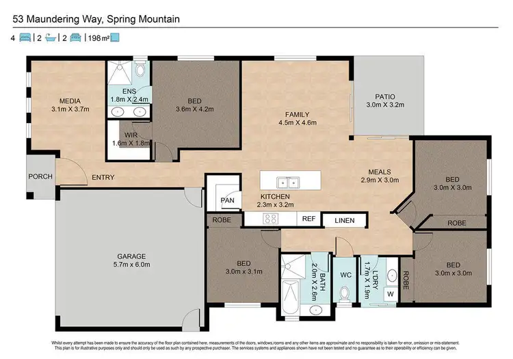 Floorplan of Homely house listing, 53 Mundaring Way, Spring Mountain QLD 4300