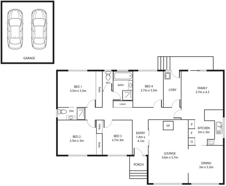 Floorplan of Homely house listing, 4 Sterry Place, Wanniassa ACT 2903