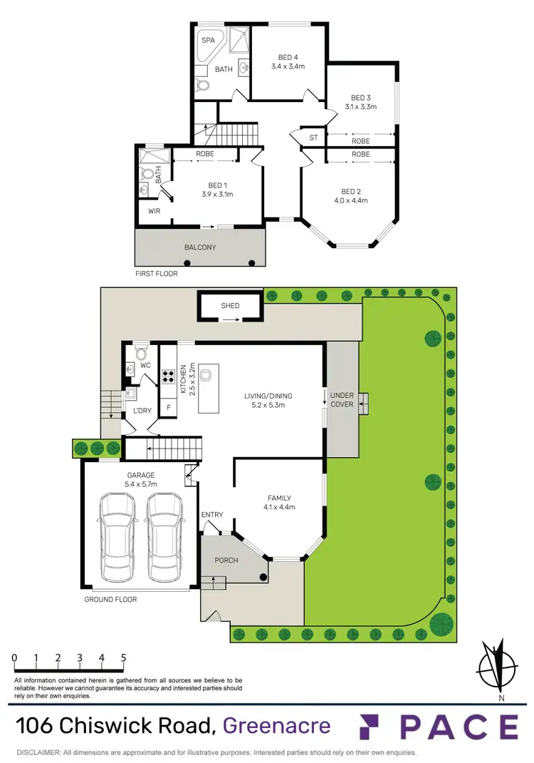 Floorplan of Homely semi-detached listing, 106 Chiswick Road, Greenacre NSW 2190