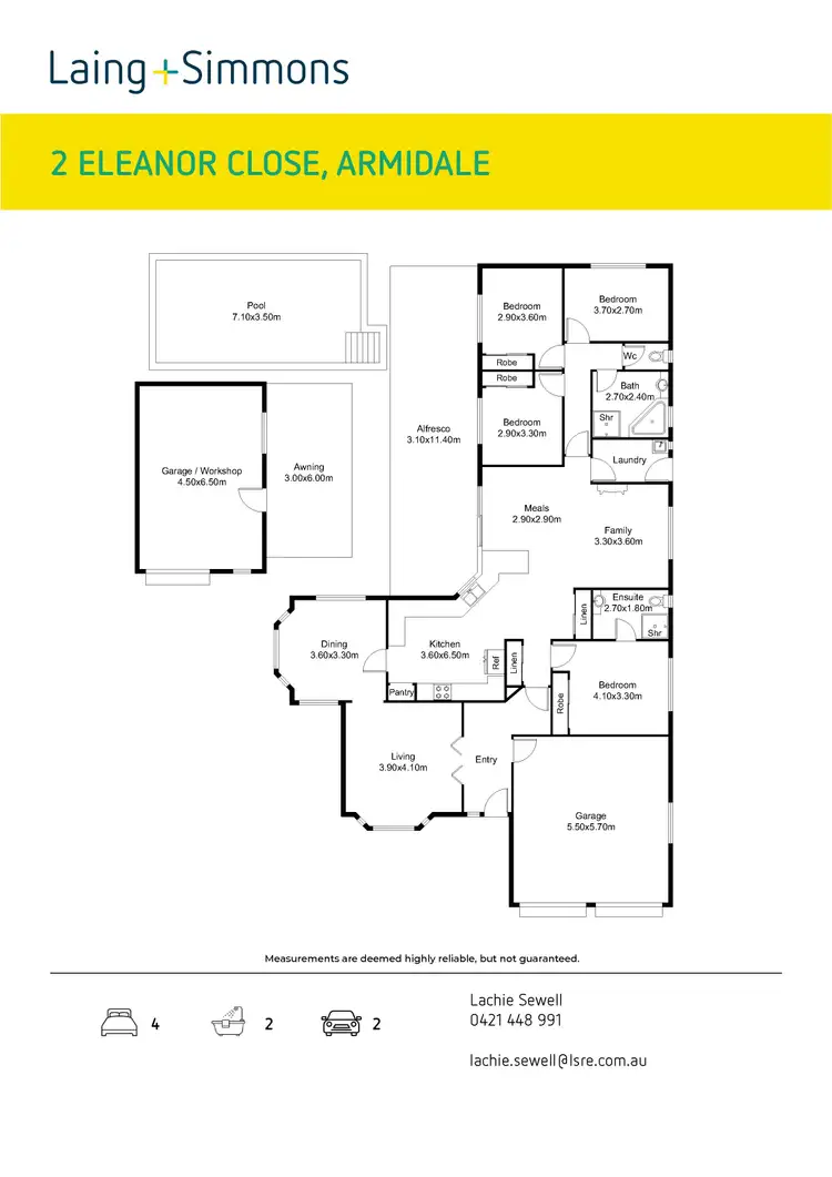 Floorplan of Homely house listing, 2 Eleanor Close, Armidale NSW 2350