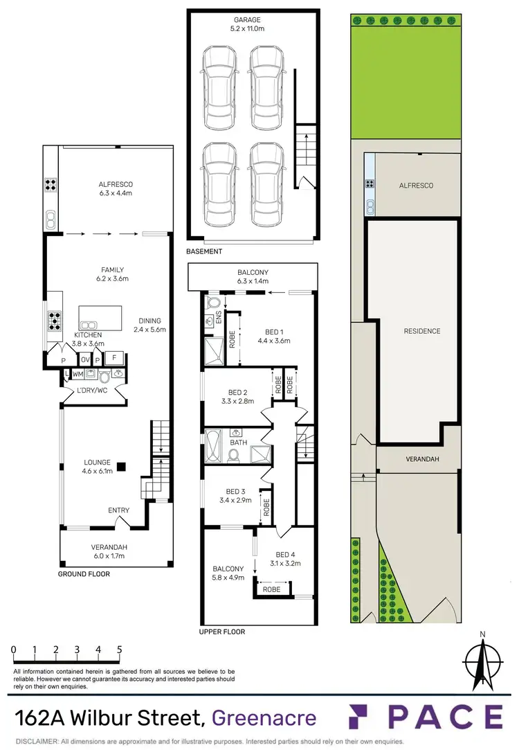 Floorplan of Homely semi-detached listing, 162A Wilbur Street, Greenacre NSW 2190