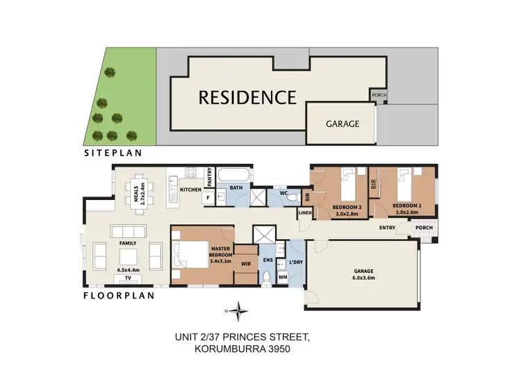 Floorplan of Homely townhouse listing, 2/37 Princes Street, Korumburra VIC 3950