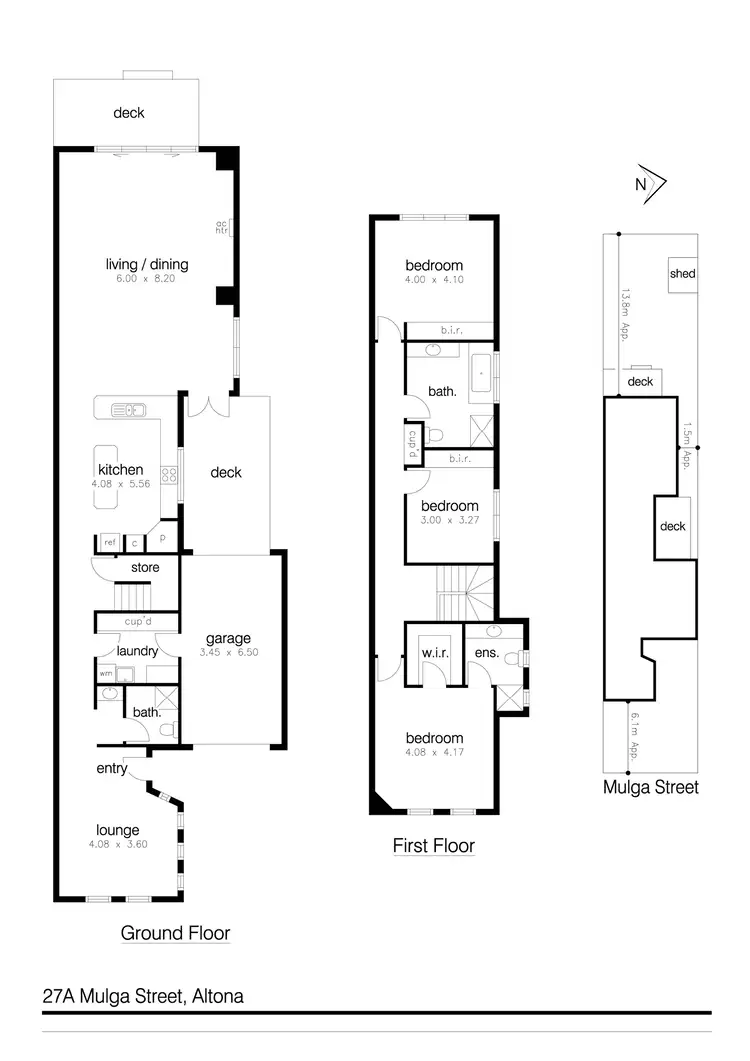 Floorplan of Homely townhouse listing, 27a Mulga Street, Altona VIC 3018