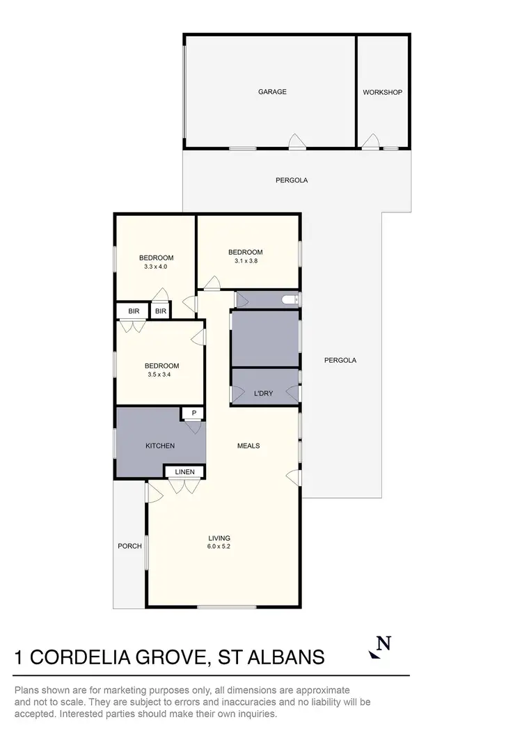 Floorplan of Homely house listing, 1 Cordelia Grove, St Albans VIC 3021