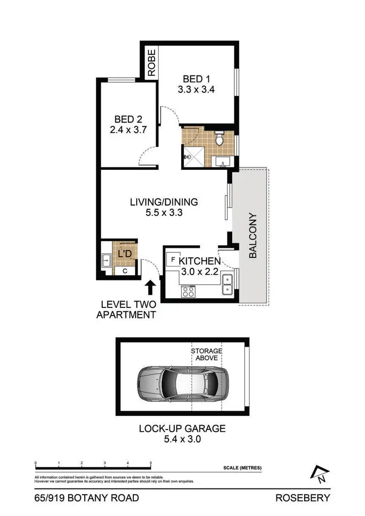 Floorplan of Homely apartment listing, 65/919 Botany Road, Rosebery NSW 2018