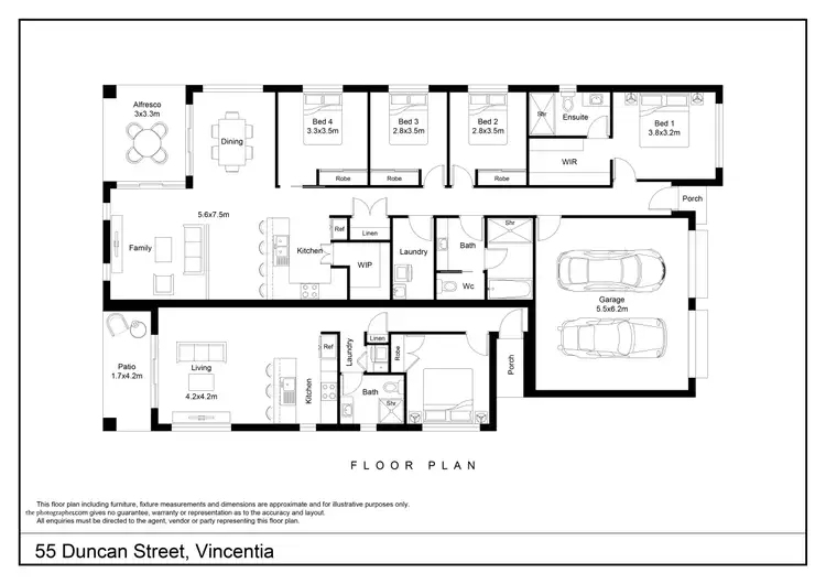 Floorplan of Homely house listing, 55 & 55A Duncan Street, Vincentia NSW 2540