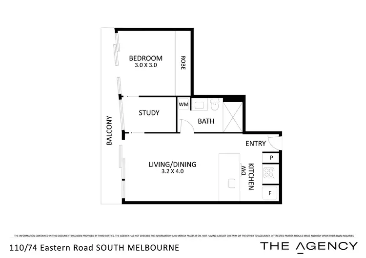 Floorplan of Homely apartment listing, 110/74-76 Eastern Road, South Melbourne VIC 3205