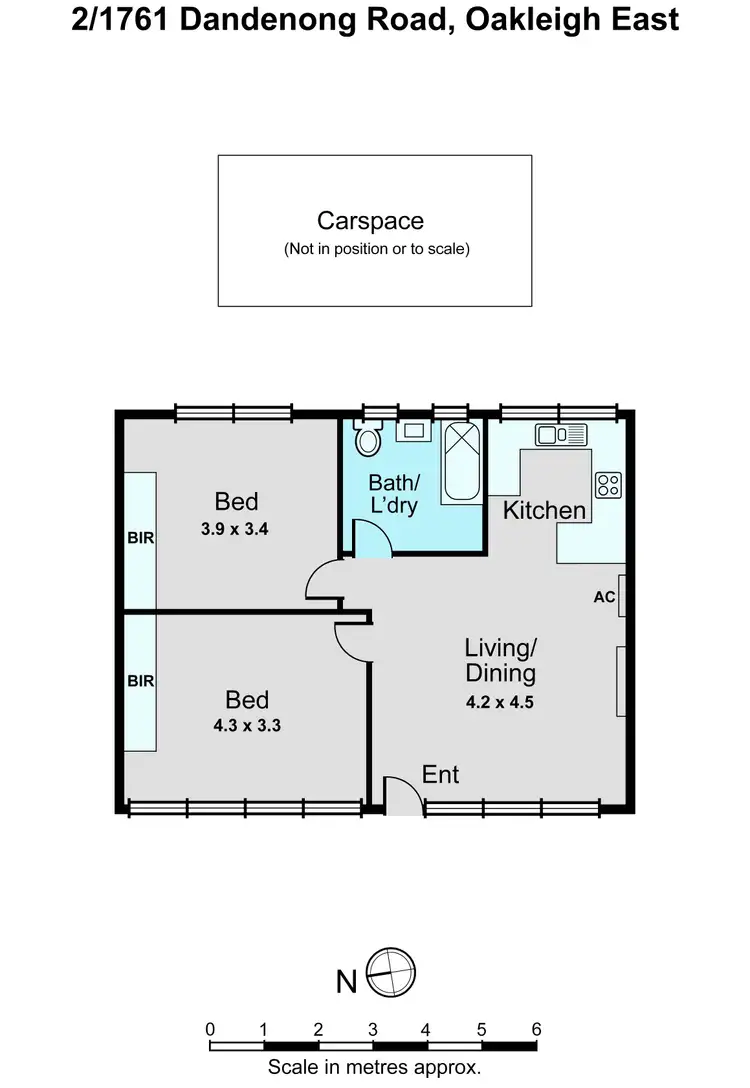 Floorplan of Homely unit listing, 2/1761-1763 Dandenong Road, Oakleigh East VIC 3166