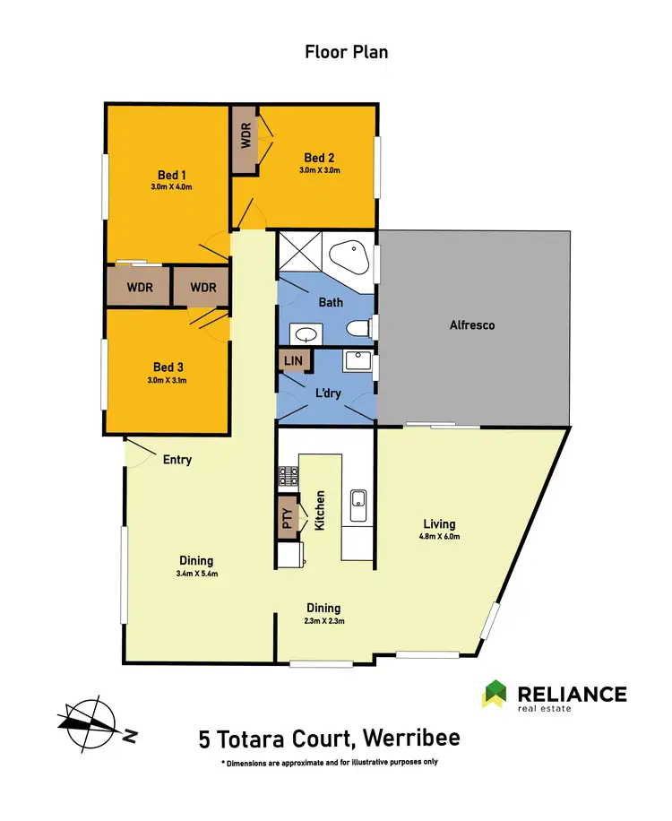 Floorplan of Homely house listing, 5 Totara Court, Werribee VIC 3030