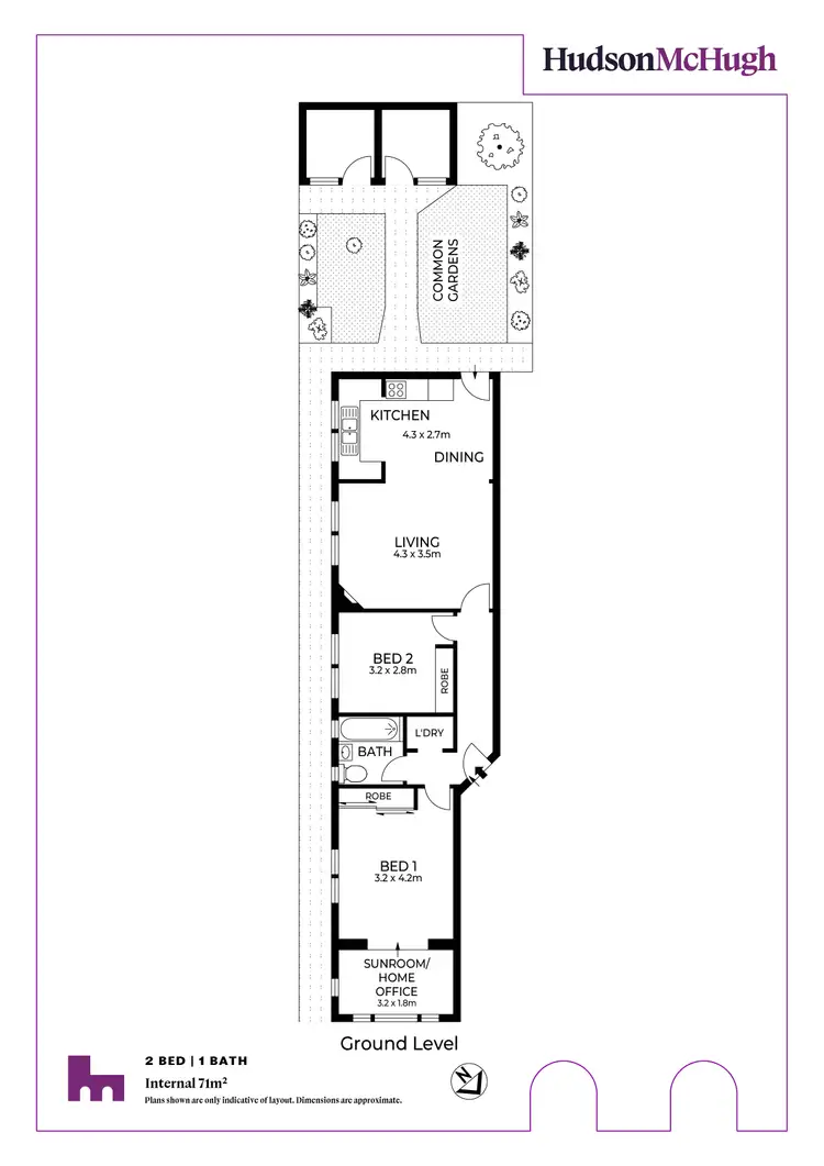 Floorplan of Homely apartment listing, 1/22 Gower Street, Summer Hill NSW 2130