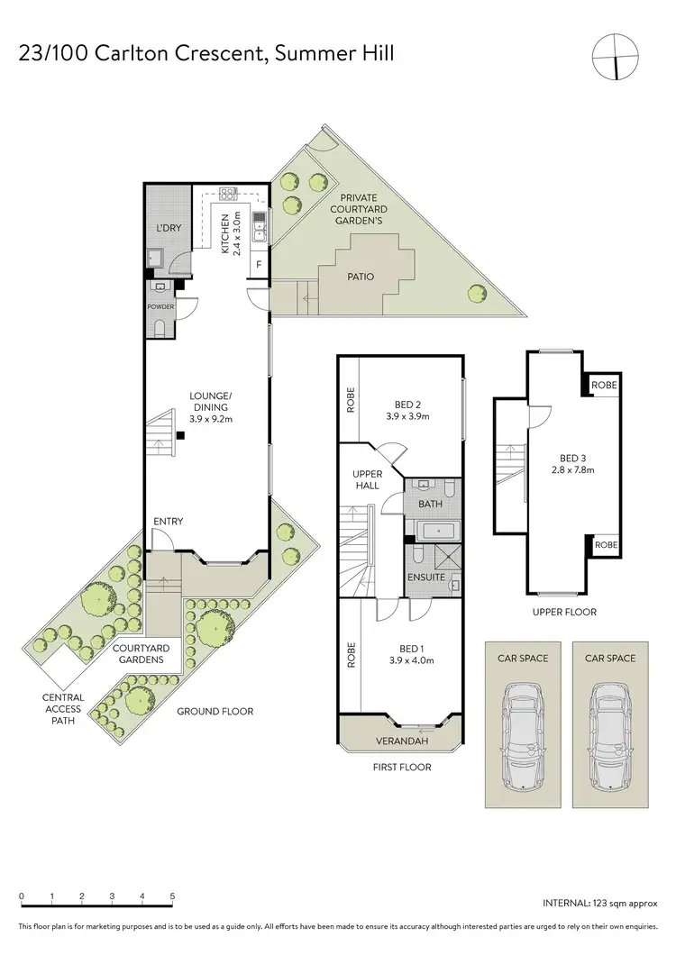 Floorplan of Homely townhouse listing, 23/100-102 Carlton Crescent, Summer Hill NSW 2130